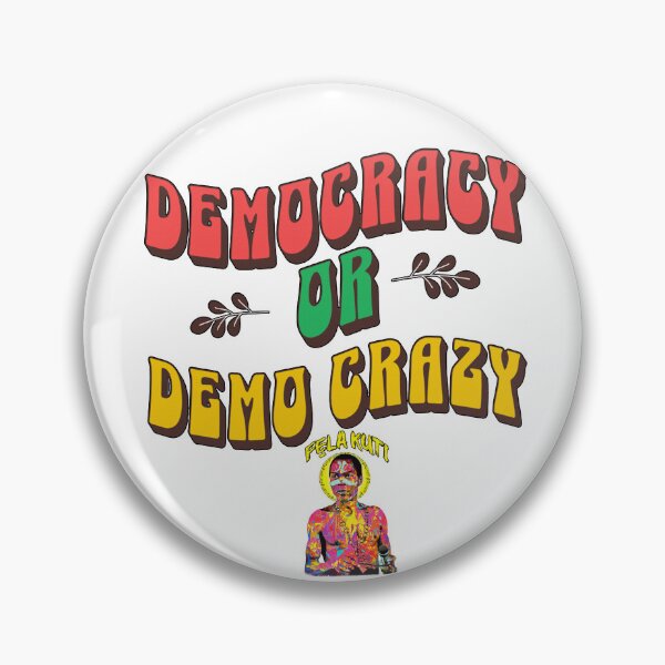Item preview, Fela Kuti Democracy or Demo Crazy Afrobeat Music Retro Vintage Typography T-Shirt designed and sold by Youngkev-arts.