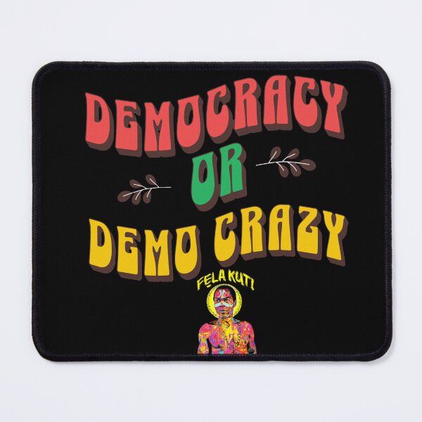 Item preview, Fela Kuti Democracy or Demo Crazy Afrobeat Music Retro Vintage Typography T-Shirt designed and sold by Youngkev-arts.