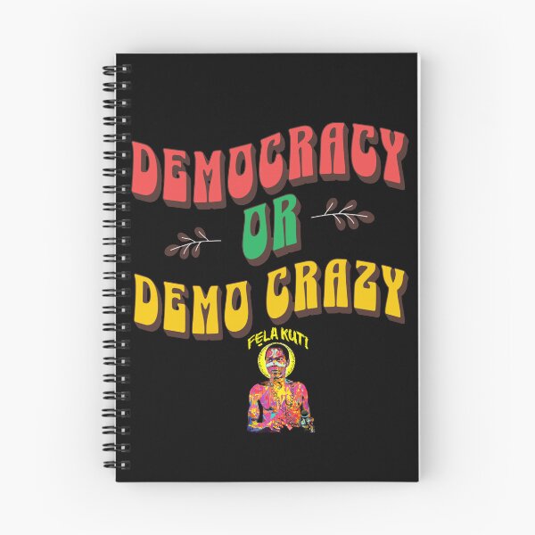 Item preview, Fela Kuti Democracy or Demo Crazy Afrobeat Music Retro Vintage Typography T-Shirt designed and sold by Youngkev-arts.