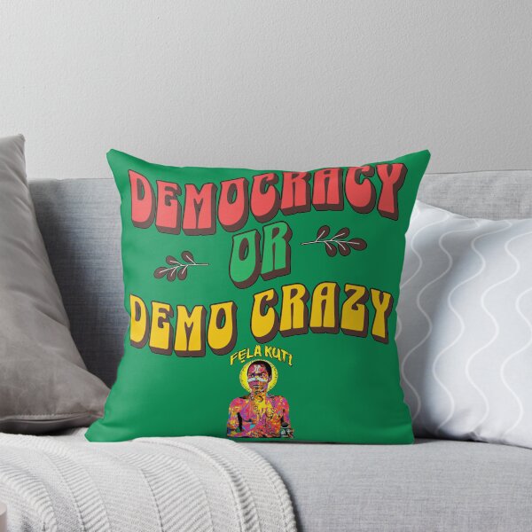 Item preview, Fela Kuti Democracy or Demo Crazy Afrobeat Music Retro Vintage Typography T-Shirt designed and sold by Youngkev-arts.