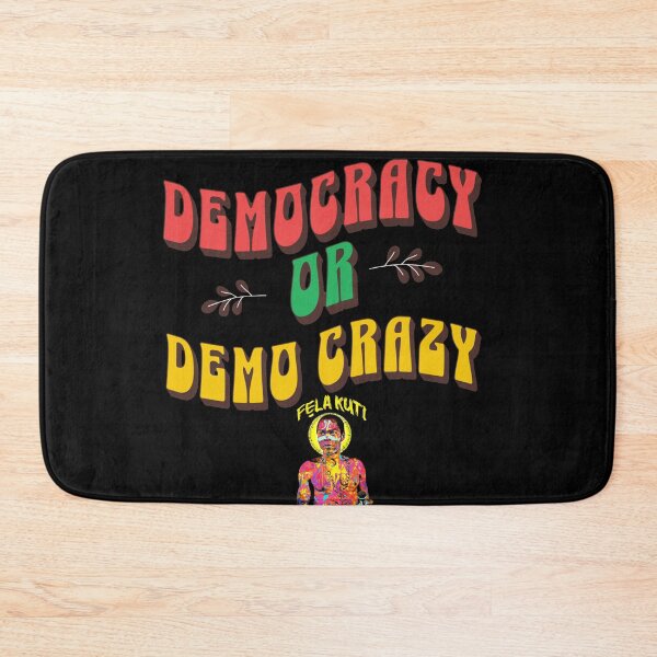 Item preview, Fela Kuti Democracy or Demo Crazy Afrobeat Music Retro Vintage Typography T-Shirt designed and sold by Youngkev-arts.