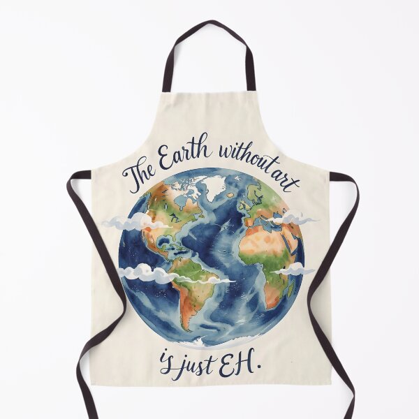 Item preview, The Earth Without Art Is Just “Eh” – Planet Earth Pun Watercolor Design designed and sold by EmeraldeaArt.