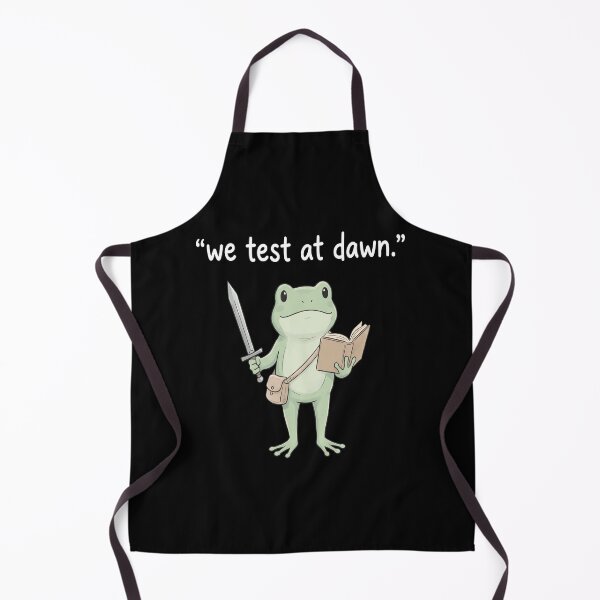 Item preview, We Test At Dawn Frog Warrior Funny Student Meme Shirt designed and sold by ArcaneArtistry.