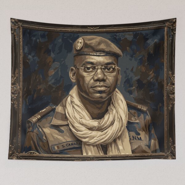 Item preview, Oil portrait - Malian officer designed and sold by Wolagno.