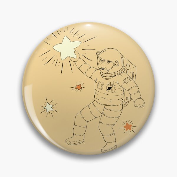 Artikelvorschau, Ästhetischer Astronaut fängt Sterne – Minimalistisches Weltraum-Linienkunst-Design entworfen und verkauft von MOHAMEDNOOR428.