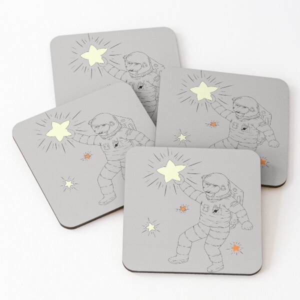 Item preview, Aesthetic Astronaut Catching Stars - Minimalist Line Art Space Design designed and sold by MOHAMEDNOOR428.