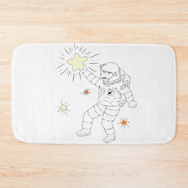 Item preview, Aesthetic Astronaut Catching Stars - Minimalist Line Art Space Design designed and sold by MOHAMEDNOOR428.