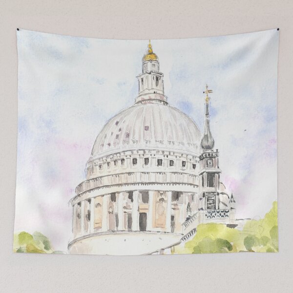 Item preview, St. Pauls Cathedral watercolour painting  designed and sold by ColorandColor.