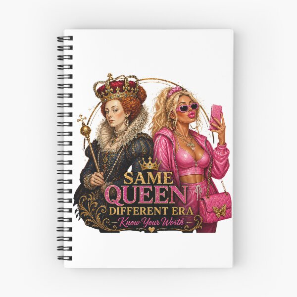 Item preview, Same Queen Different Era – Vintage Queen vs Modern Glam Girl T-Shirt designed and sold by Aimetoi.