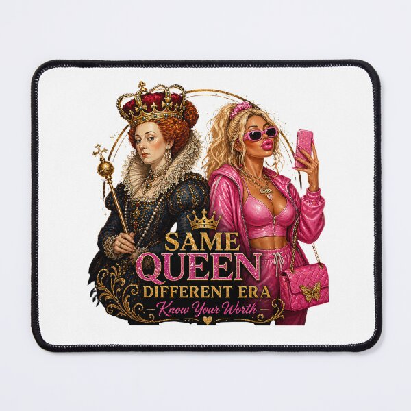 Item preview, Same Queen Different Era – Vintage Queen vs Modern Glam Girl T-Shirt designed and sold by Aimetoi.