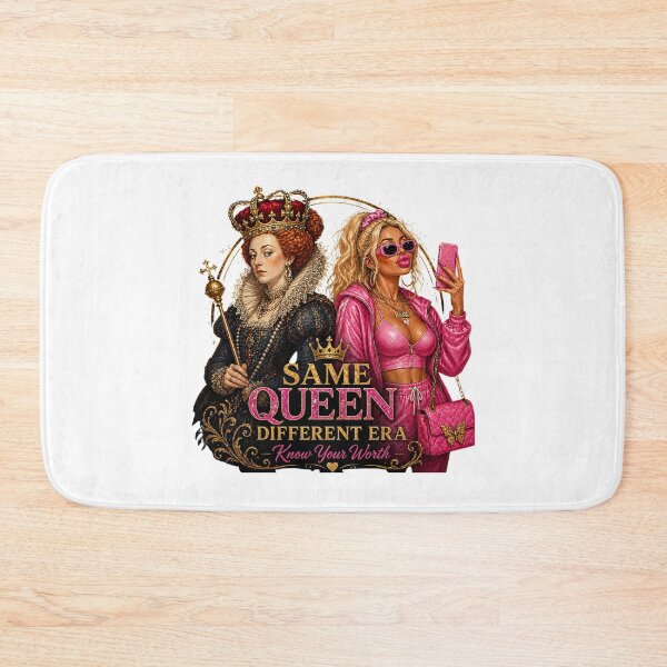 Item preview, Same Queen Different Era – Vintage Queen vs Modern Glam Girl T-Shirt designed and sold by Aimetoi.
