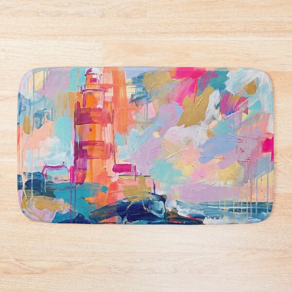 Item preview, Abstract Hook Lighthouse Coastal Painting designed and sold by Printpix.