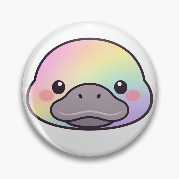 Item preview, Rainbow Platypus Face Cute Kawaii designed and sold by Owcomm.