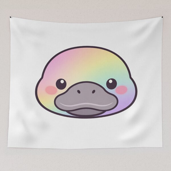 Item preview, Rainbow Platypus Face Cute Kawaii designed and sold by Owcomm.