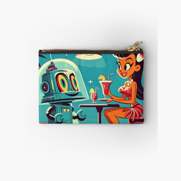 Item preview, Robbie's Big Date - Retro Robot Romance Art designed and sold by Montana Slim.