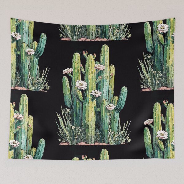 Item preview, Midnight Saguaro Bloom - Desert Cacti designed and sold by bapupa.