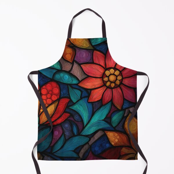 Artikelvorschau, Schönes rotes Blumenmuster mit Buntglaseffekt entworfen und verkauft von GrinGalore.