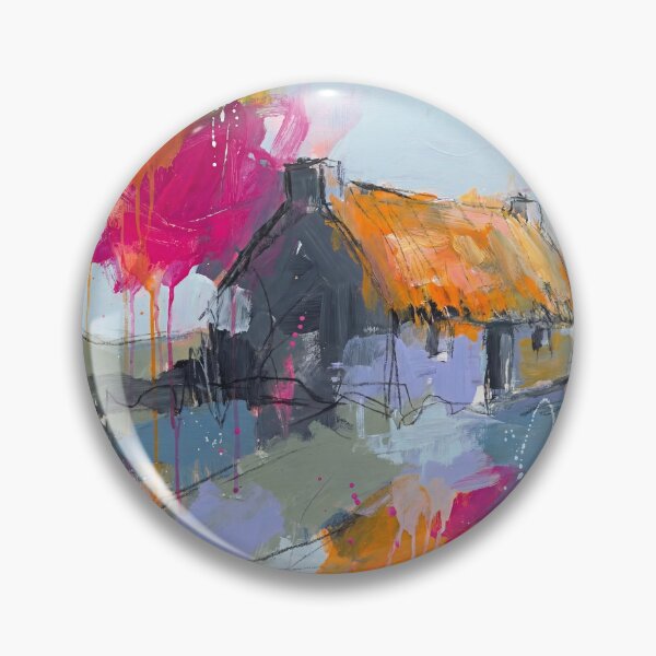Item preview, Abstract Irish Cottage Countryside Art Print designed and sold by Printpix.