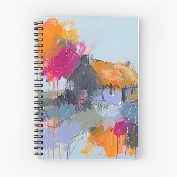 Item preview, Abstract Irish Cottage Countryside Art Print designed and sold by Printpix.