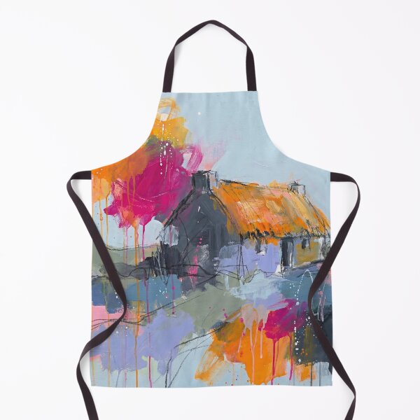 Item preview, Abstract Irish Cottage Countryside Art Print designed and sold by Printpix.
