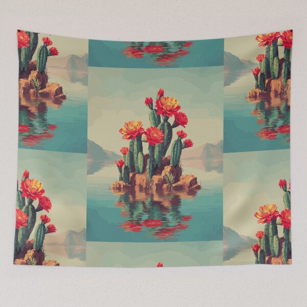 Item preview, The Floating Oasis - Desert Cacti designed and sold by bapupa.