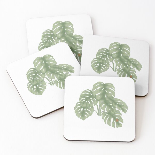 Item preview, Monstera Deliciosa Leaves Tropical Watercolor designed and sold by Nekogobido.