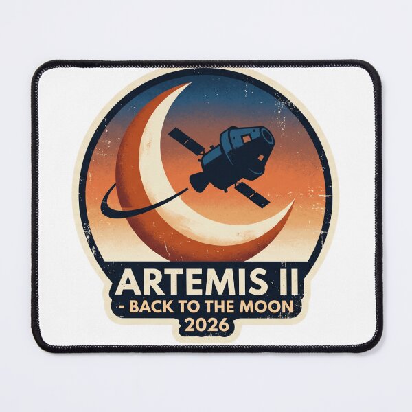 Item preview, Artemis II Mission 2026 Retro Moon designed and sold by designerr23 ⭐⭐⭐⭐⭐.