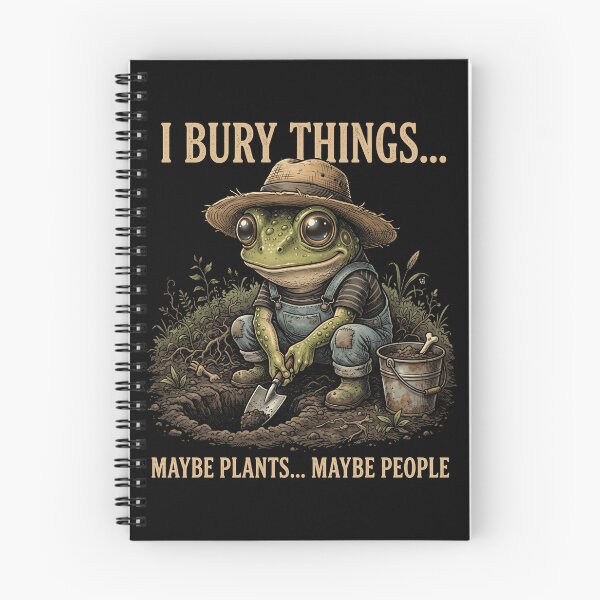 Item preview, I Bury Things Maybe Plants Maybe People Vintage Frog Meme Shirt designed and sold by ArcaneArtistry.