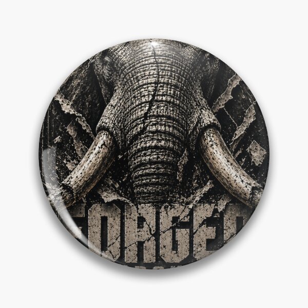 Item preview, Founder Forged Through Work Elephant Tectonic Brutalist Art Print designed and sold by SavannaStrikes.