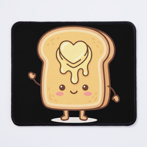 Item preview, Cute Kawaii Toast with Heart Butter Illustration - Melting Butter Bread Character - Sweet Breakfast Art designed and sold by seven things shop.