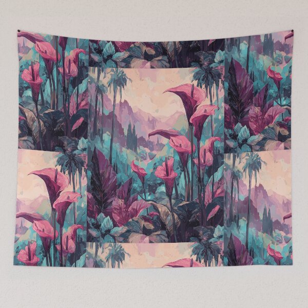 Item preview, Valley of the Magenta Lilies - Exotic Plants designed and sold by bapupa.