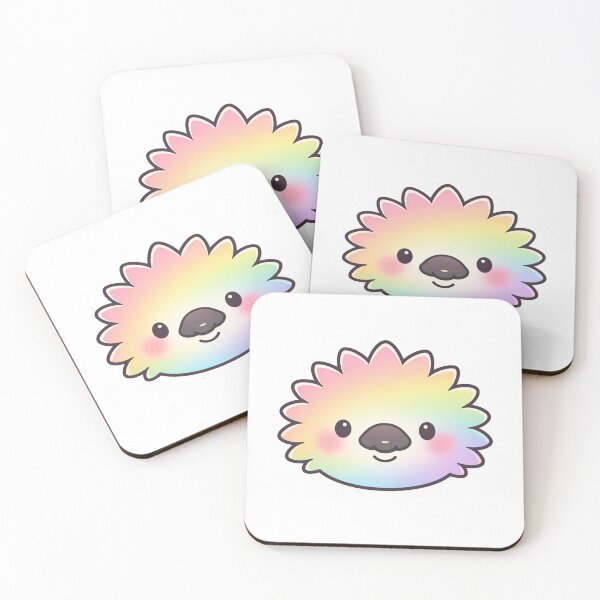 Item preview, Rainbow Pastel Hedgehog Cute Kawaii Animal Face designed and sold by Owcomm.