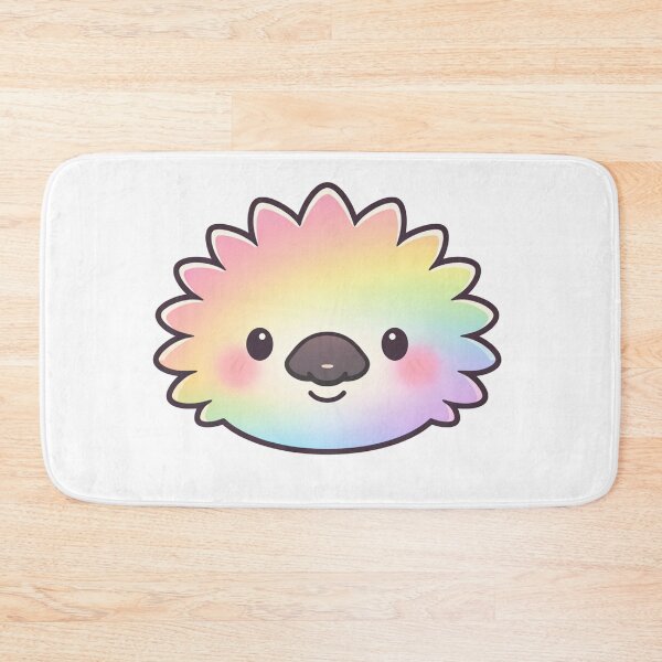 Artikelvorschau, Regenbogenfarbener Pastell-Igel, süßes Kawaii-Tiergesicht entworfen und verkauft von Owcomm.