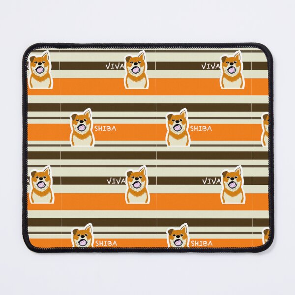 Item preview, Multi stripe with Shiba Inu puppy "ORANGE TART" designed and sold by ShibaCruise-On.