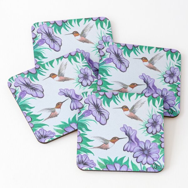 Item preview, Hummingbirds getting nectar from the flowers  designed and sold by Matt Starr Fine Art .