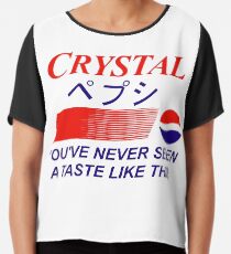 Crystal Pepsi Logo Japanisch Chiffontop