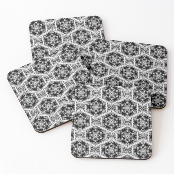 Item preview, Decorative Boho Hexagon Pattern in Black and White designed and sold by Artistestella.
