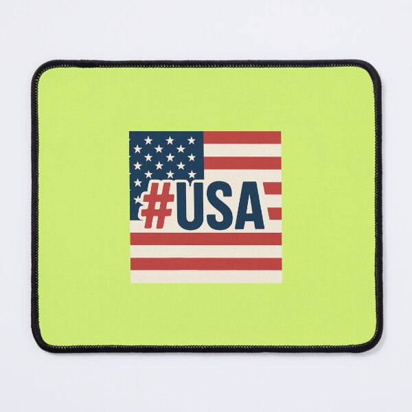 Item preview, “#USA Typography Design with American Flag Background – Patriotic Graphic for Merchandise & Apparel” designed and sold by KalaPXL.