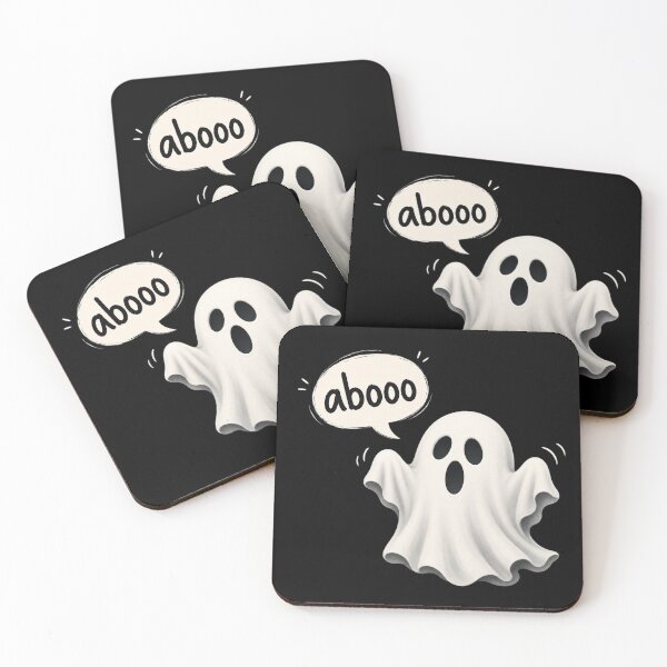Item preview, Cute Ghost Saying Abooo – Funny Minimal Spooky Design designed and sold by Newthingzy.