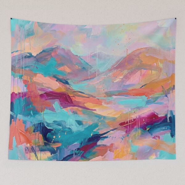 Item preview, Mourne Mountains Abstract Landscape Art Print designed and sold by Printpix.