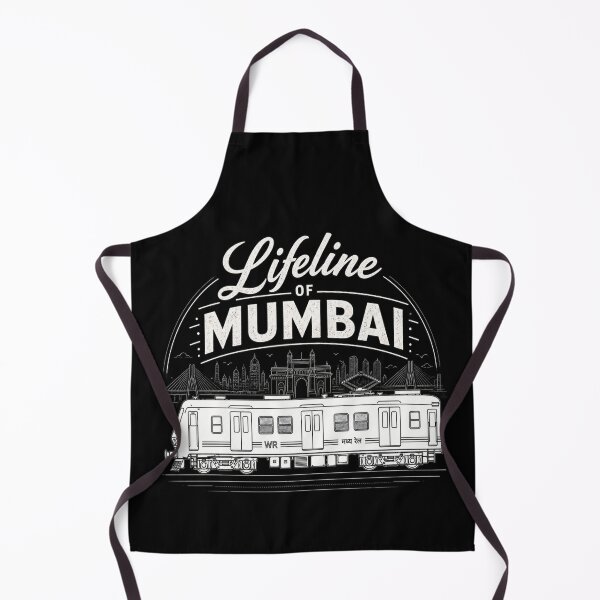 Item preview, Lifeline of Mumbai Local Train – Gateway of India Skyline Retro Typography Design designed and sold by Globalcitytees.