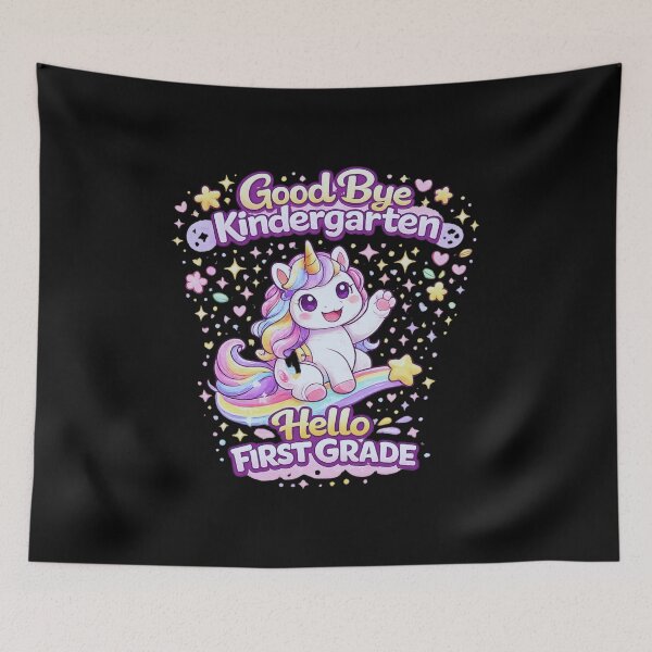 Item preview, Good Bye Kindergarten Hello First Grade Unicorn Cute Girls Back To School Gift designed and sold by Im-Ara.