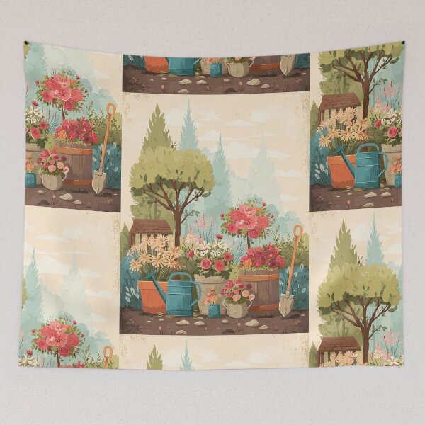 Item preview, Morning in the Potting Shed - Gardening Elements designed and sold by bapupa.