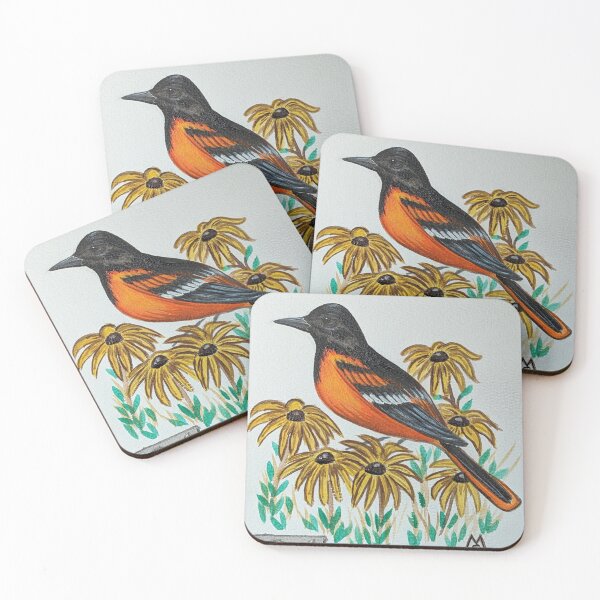 Artikelvorschau, Marylands Staatsvogel und Staatsblume, die Baltimore-Oriole und die Schwarzäugige Susanne entworfen und verkauft von Matt Starr Fine Art .