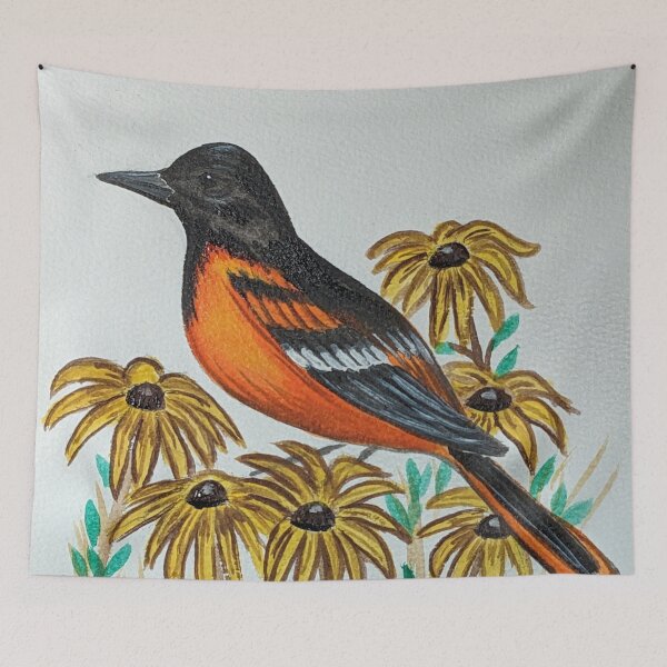 Item preview, El ave y la flor del estado de Maryland, el oropéndola de Baltimore y la Susan de ojos negros designed and sold by Matt Starr Fine Art .