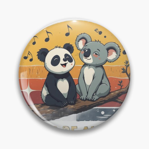 Item preview, Every Little Thing Gonna Be Alright Cute Panda Koala Retro Sunset Animal Design designed and sold by Amitabr14.