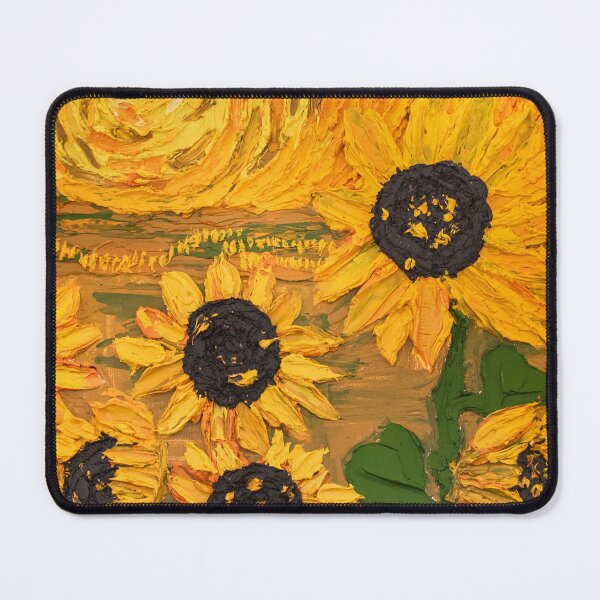 Item preview, Sunflower Impasto Painting | Van Gogh Style Textured Wall Art Decor designed and sold by ValentynaTyshenkoArt.
