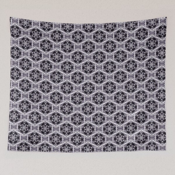 Item preview, Decorative Boho Hexagon Pattern in Purple and White designed and sold by Artistestella.