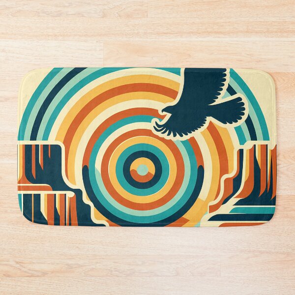 Item preview, Soaring Eagle over Retro Canyon Contours designed and sold by InkSmithery.