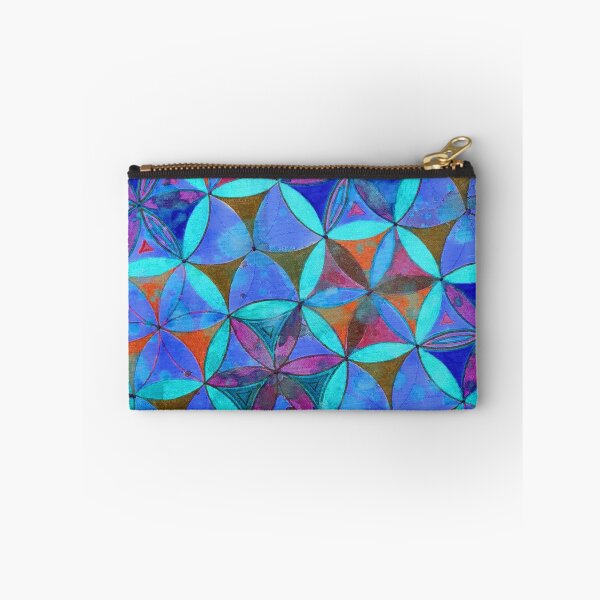 Item preview, Sacred Geometry Pattern Art Print, Colorful Flower of Life Design, Boho Spiritual Wall Decor, Geometric Symmetry Illustration - Flower of Life Blue designed and sold by Dominika Brodowska.